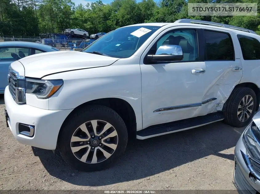 2020 Toyota Sequoia Limited VIN: 5TDJY5G17LS176697 Lot: 45472625