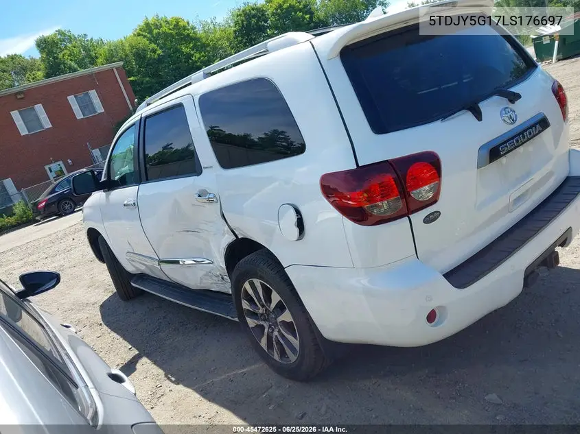 2020 Toyota Sequoia Limited VIN: 5TDJY5G17LS176697 Lot: 45472625