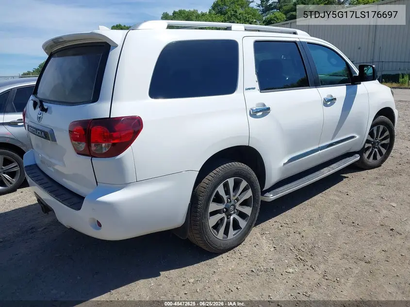 2020 Toyota Sequoia Limited VIN: 5TDJY5G17LS176697 Lot: 45472625