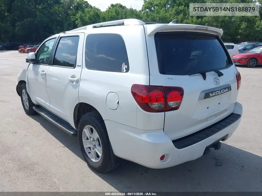 2022 Toyota Sequoia Sr5 VIN: 5TDAY5B14NS188879 Lot: 45325334