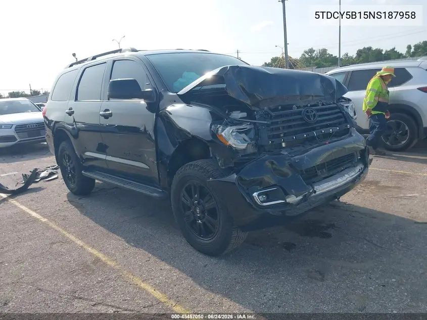 2022 Toyota Sequoia Trd Sport VIN: 5TDCY5B15NS187958 Lot: 45457050