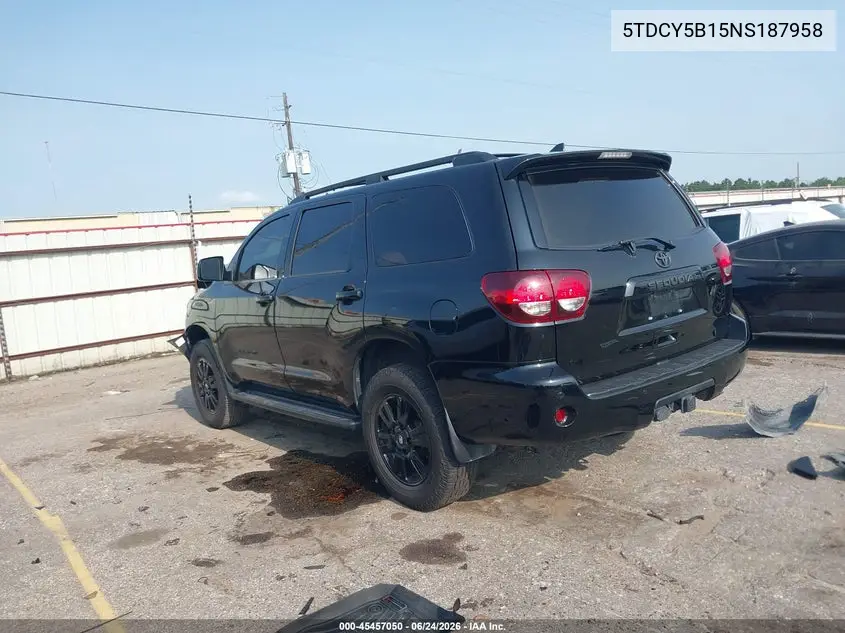 2022 Toyota Sequoia Trd Sport VIN: 5TDCY5B15NS187958 Lot: 45457050