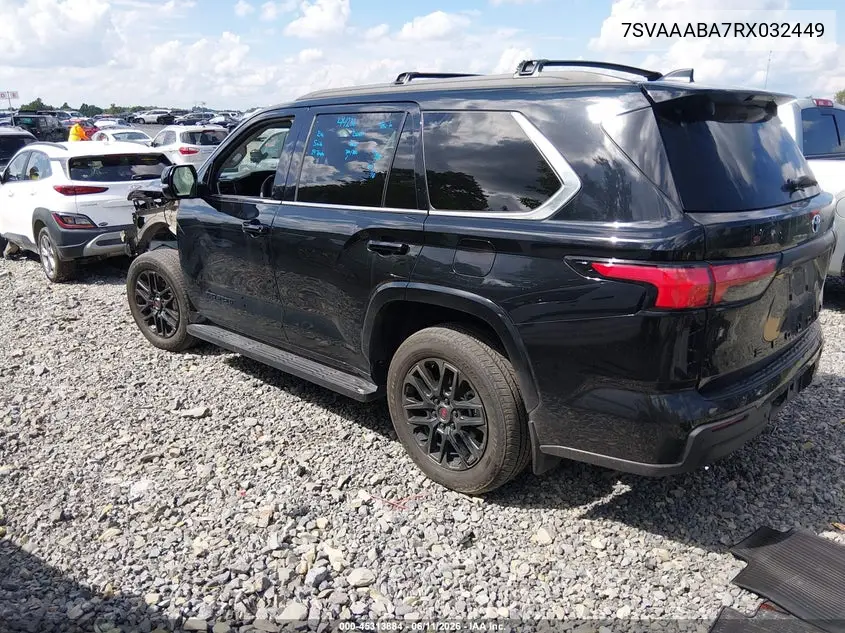 2024 Toyota Sequoia Sr5 VIN: 7SVAAABA7RX032449 Lot: 45313884