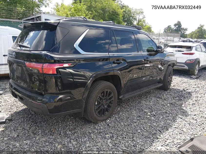 2024 Toyota Sequoia Sr5 VIN: 7SVAAABA7RX032449 Lot: 45313884