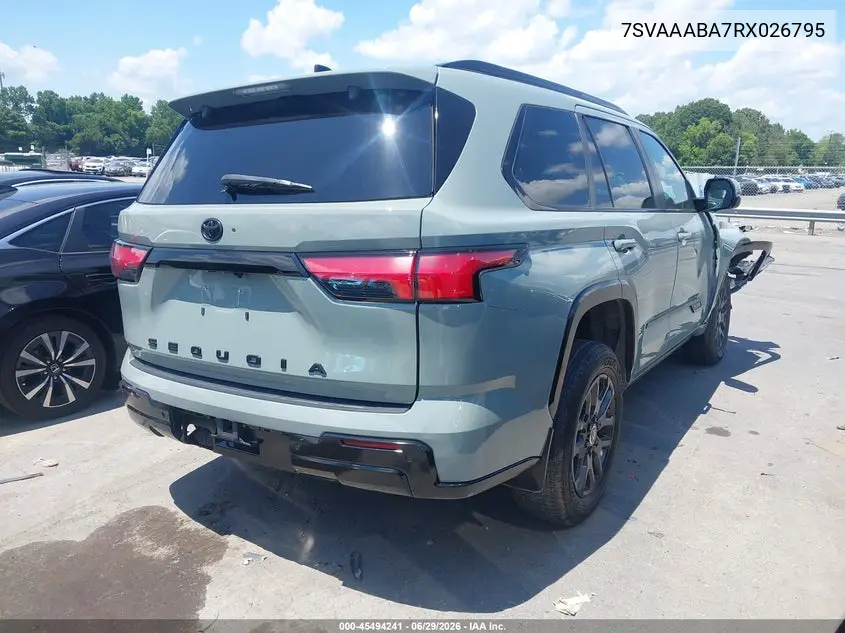 2024 Toyota Sequoia Platinum VIN: 7SVAAABA7RX026795 Lot: 45494241