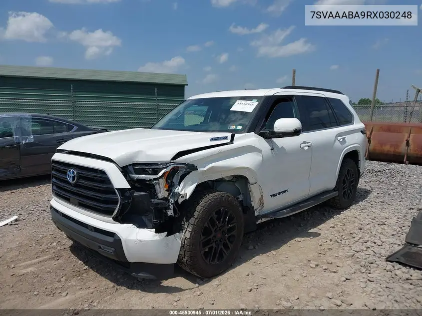 2024 Toyota Sequoia Sr5 VIN: 7SVAAABA9RX030248 Lot: 45530945