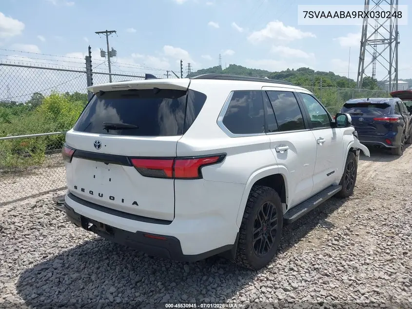 2024 Toyota Sequoia Sr5 VIN: 7SVAAABA9RX030248 Lot: 45530945