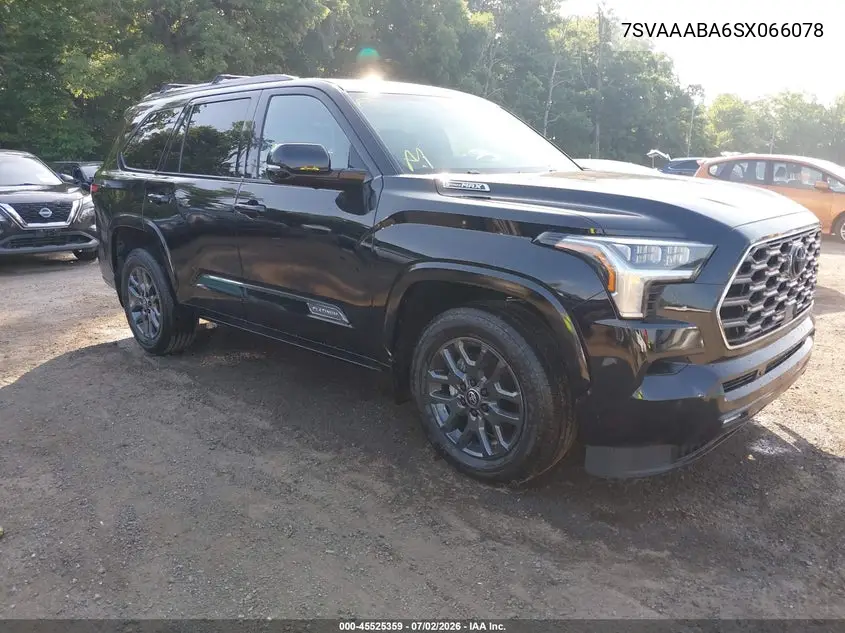 2025 Toyota Sequoia Platinum VIN: 7SVAAABA6SX066078 Lot: 45525359