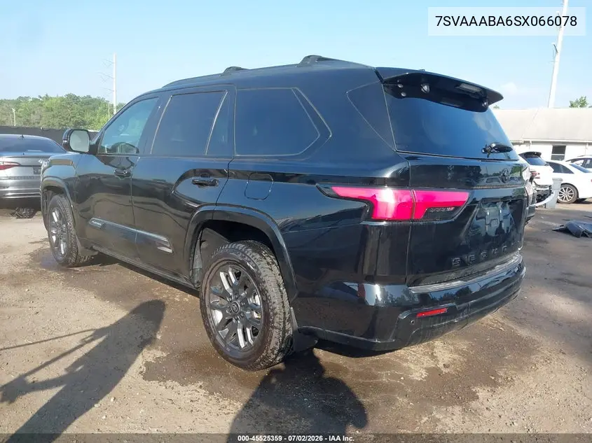 2025 Toyota Sequoia Platinum VIN: 7SVAAABA6SX066078 Lot: 45525359