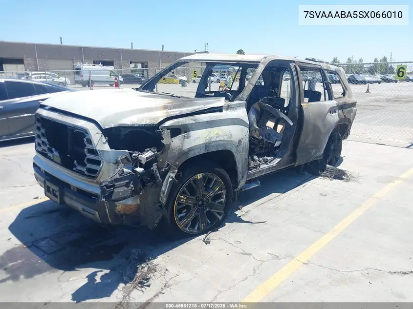 2025 Toyota Sequoia Capstone VIN: 7SVAAABA5SX066010 Lot: 45661215