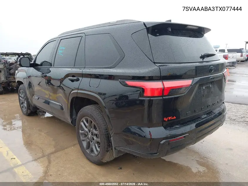 2026 Toyota Sequoia Platinum VIN: 7SVAAABA3TX077444 Lot: 45602852