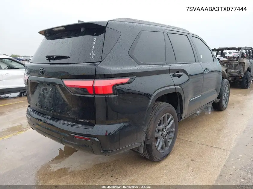 2026 Toyota Sequoia Platinum VIN: 7SVAAABA3TX077444 Lot: 45602852