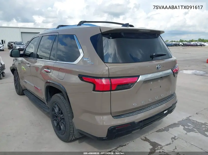 2026 Toyota Sequoia 1794 Edition VIN: 7SVAAABA1TX091617 Lot: 45608938