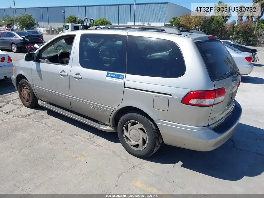 2001 Toyota Sienna Xle VIN: 4T3ZF13C31U330732 Lot: 45293320