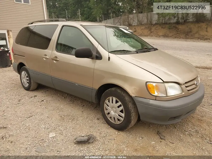 2003 Toyota Sienna Ce VIN: 4T3ZF19C83U522996 Lot: 45666530