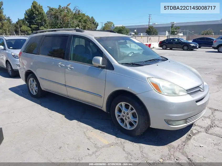 2004 Toyota Sienna Xle VIN: 5TDBA22C14S008717 Lot: 45596090