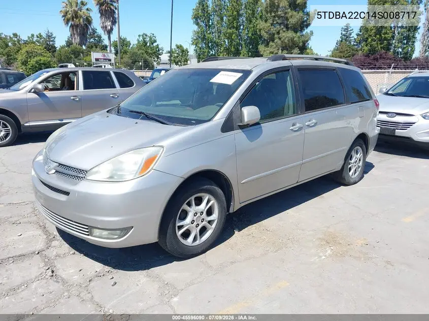 2004 Toyota Sienna Xle VIN: 5TDBA22C14S008717 Lot: 45596090
