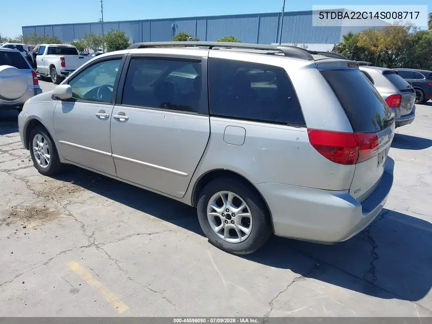 2004 Toyota Sienna Xle VIN: 5TDBA22C14S008717 Lot: 45596090