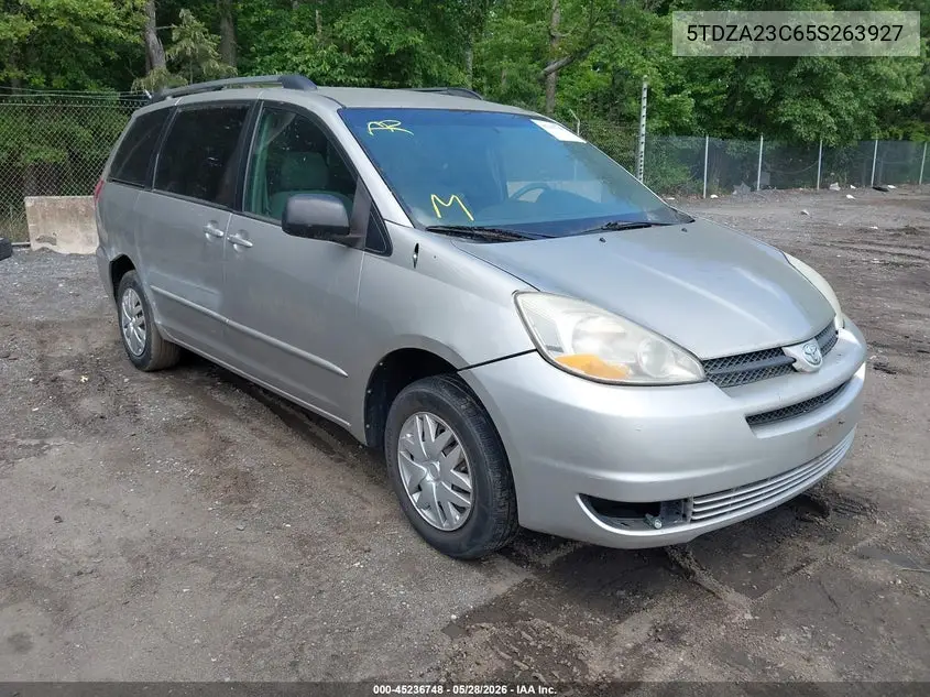 2005 Toyota Sienna Le VIN: 5TDZA23C65S263927 Lot: 45236748
