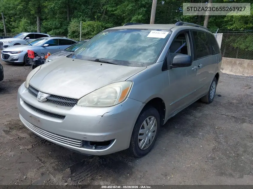 2005 Toyota Sienna Le VIN: 5TDZA23C65S263927 Lot: 45236748