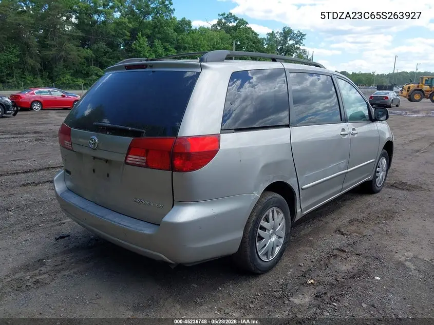 2005 Toyota Sienna Le VIN: 5TDZA23C65S263927 Lot: 45236748