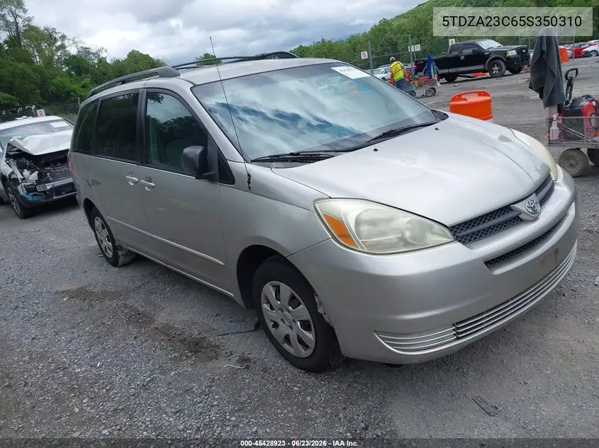 2005 Toyota Sienna Le VIN: 5TDZA23C65S350310 Lot: 45428923