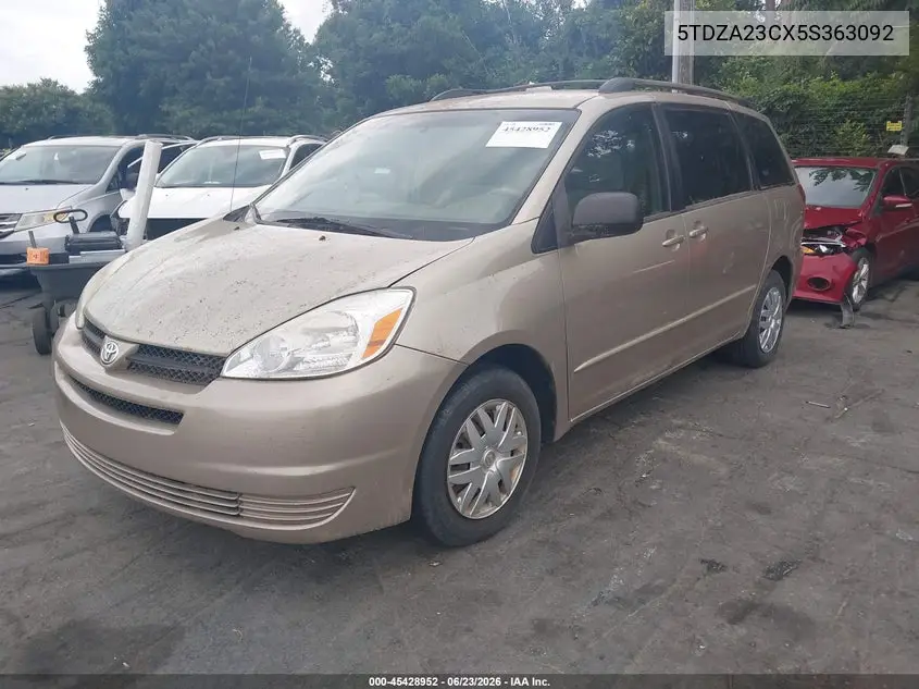2005 Toyota Sienna Ce VIN: 5TDZA23CX5S363092 Lot: 45428952
