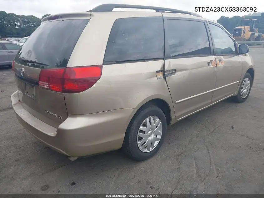 2005 Toyota Sienna Ce VIN: 5TDZA23CX5S363092 Lot: 45428952