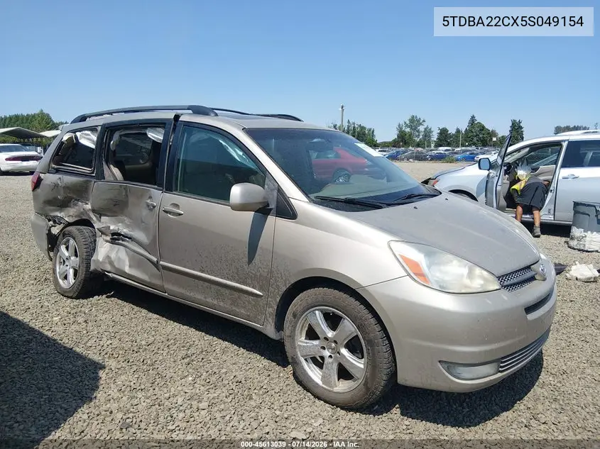 2005 Toyota Sienna Xle VIN: 5TDBA22CX5S049154 Lot: 45613039