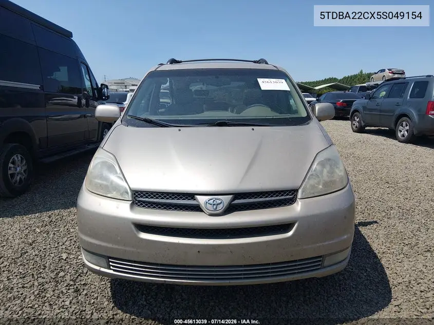 2005 Toyota Sienna Xle VIN: 5TDBA22CX5S049154 Lot: 45613039
