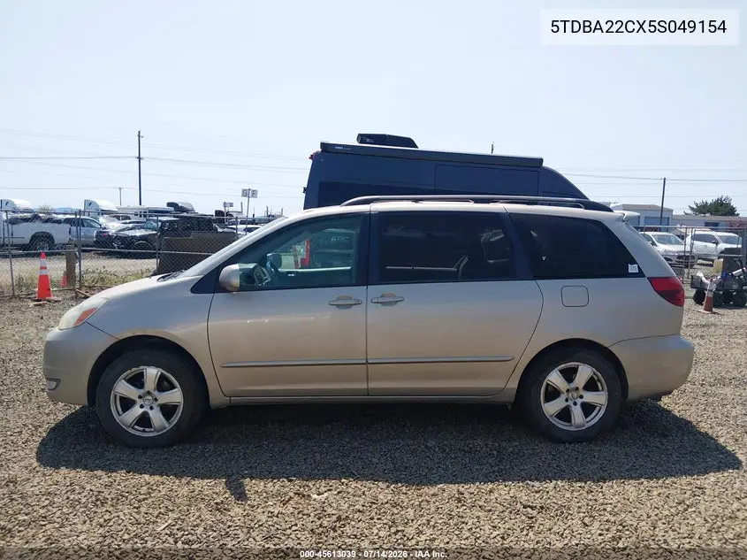 2005 Toyota Sienna Xle VIN: 5TDBA22CX5S049154 Lot: 45613039
