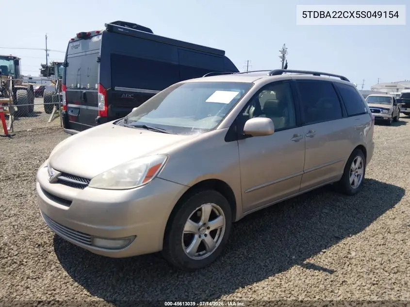 2005 Toyota Sienna Xle VIN: 5TDBA22CX5S049154 Lot: 45613039