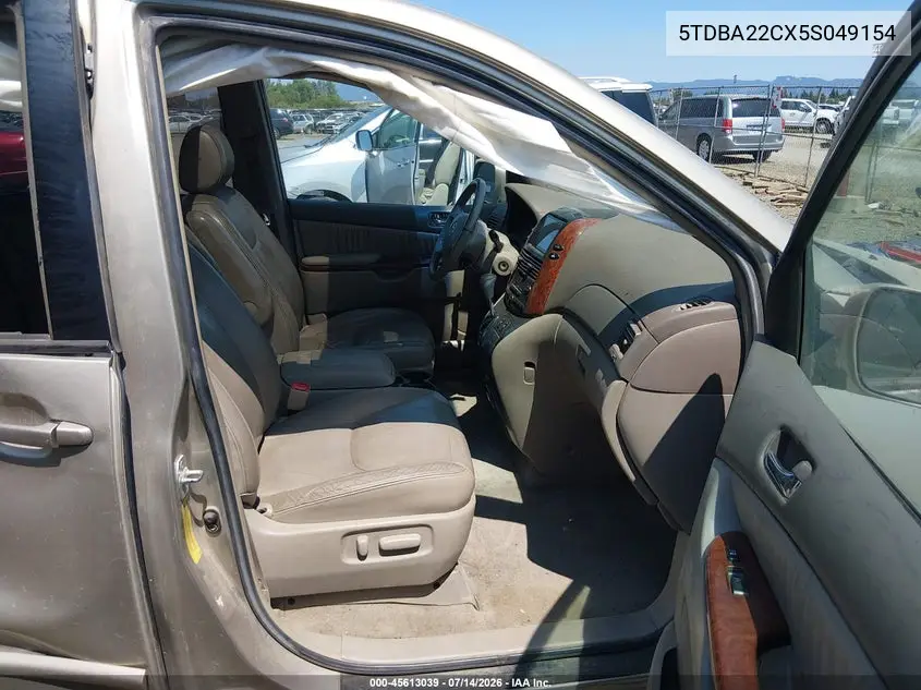 2005 Toyota Sienna Xle VIN: 5TDBA22CX5S049154 Lot: 45613039