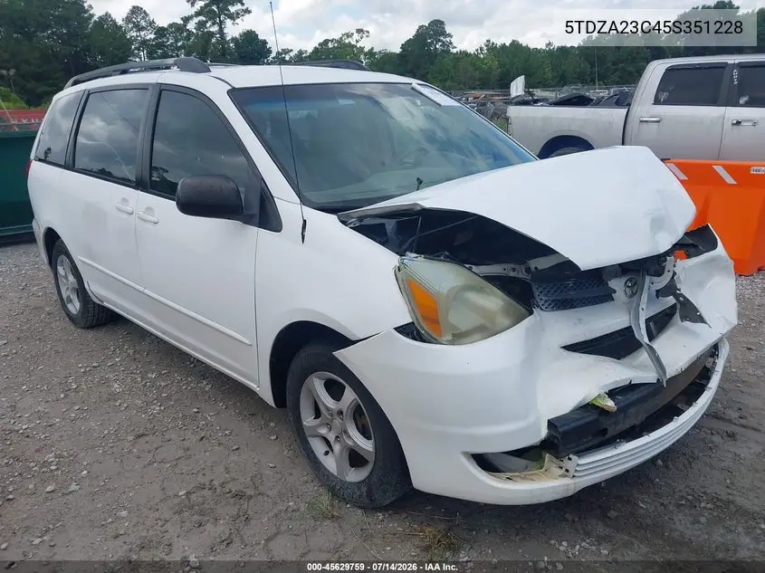 2005 Toyota Sienna Ce VIN: 5TDZA23C45S351228 Lot: 45629759