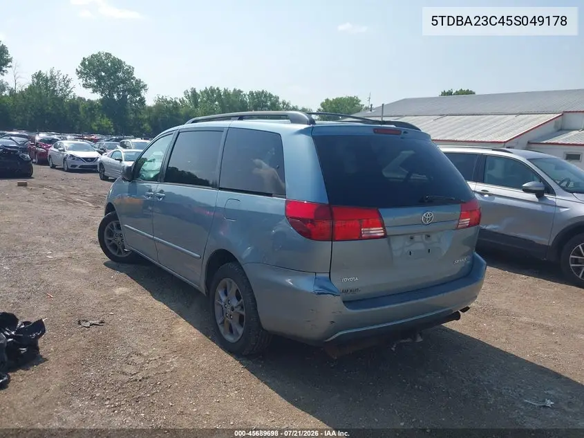 2005 Toyota Sienna Le VIN: 5TDBA23C45S049178 Lot: 45689698