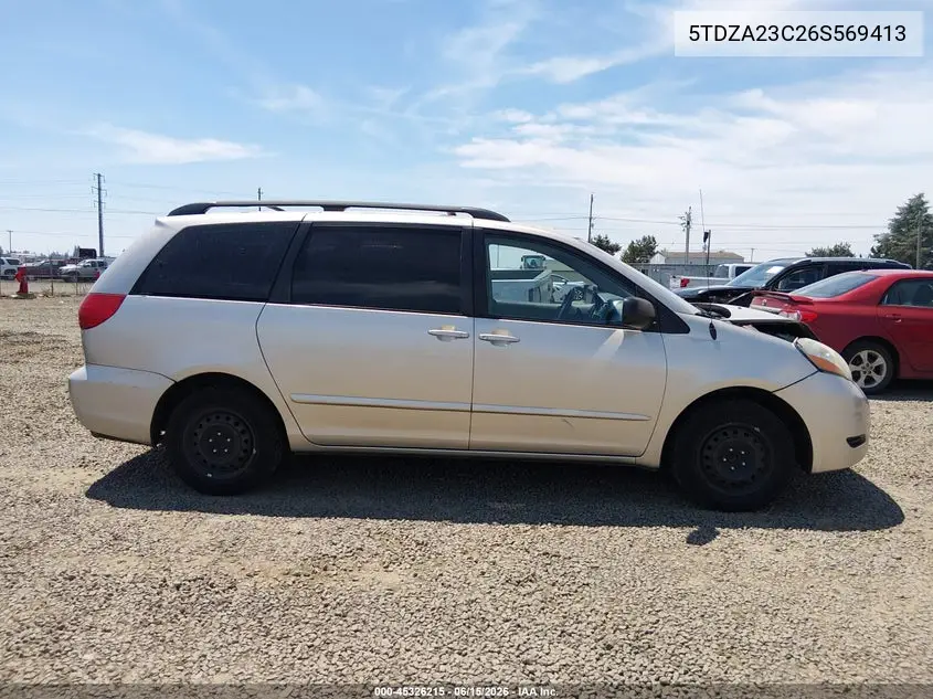 2006 Toyota Sienna Ce VIN: 5TDZA23C26S569413 Lot: 45326215