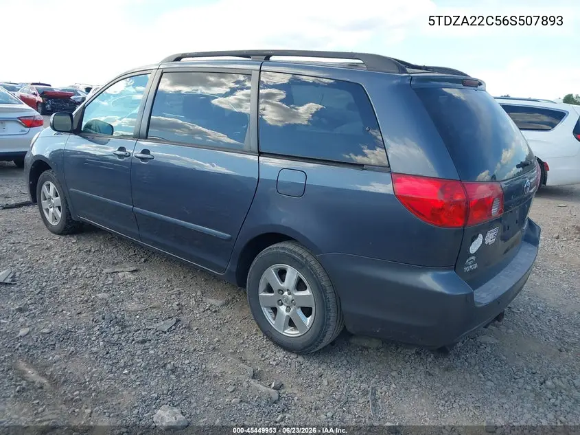 2006 Toyota Sienna Xle VIN: 5TDZA22C56S507893 Lot: 45449953