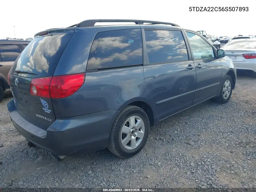 2006 Toyota Sienna Xle VIN: 5TDZA22C56S507893 Lot: 45449953