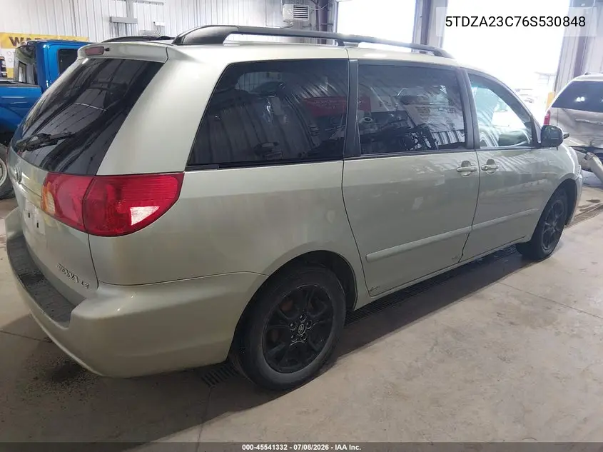 2006 Toyota Sienna Le VIN: 5TDZA23C76S530848 Lot: 45541332