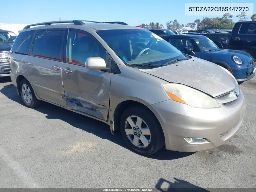 2006 Toyota Sienna Xle VIN: 5TDZA22C86S447270 Lot: 45608865