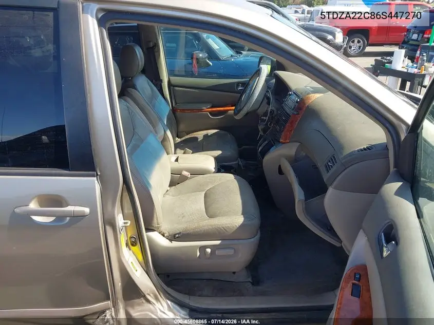 2006 Toyota Sienna Xle VIN: 5TDZA22C86S447270 Lot: 45608865