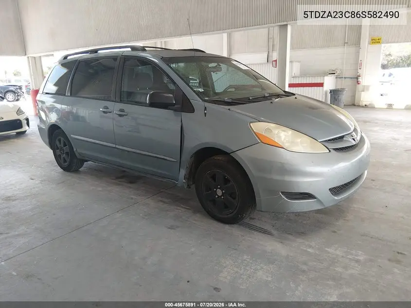 2006 Toyota Sienna Le VIN: 5TDZA23C86S582490 Lot: 45675891