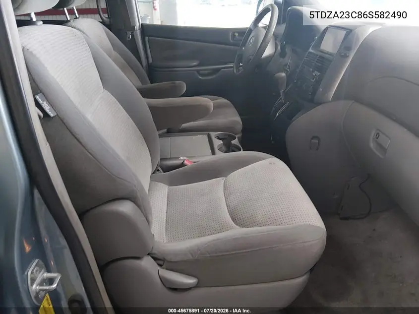 2006 Toyota Sienna Le VIN: 5TDZA23C86S582490 Lot: 45675891