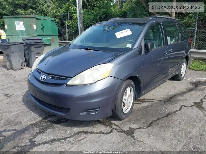 2006 Toyota Sienna Ce VIN: 5TDZA23CX6S423423 Lot: 45684213