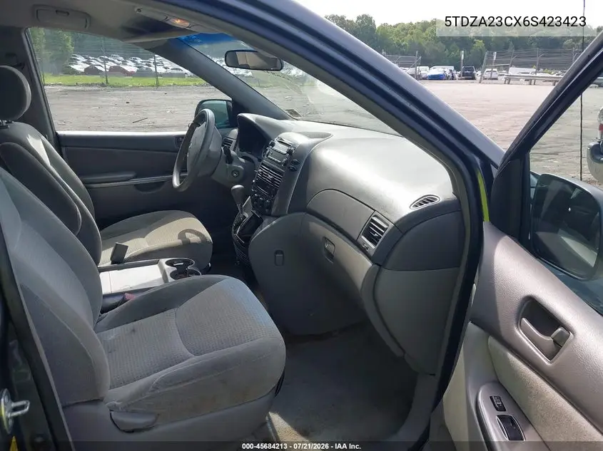 2006 Toyota Sienna Ce VIN: 5TDZA23CX6S423423 Lot: 45684213