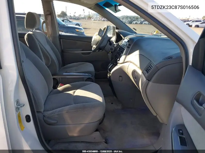 5TDZK23C87S016506 2007 Toyota Sienna Ce