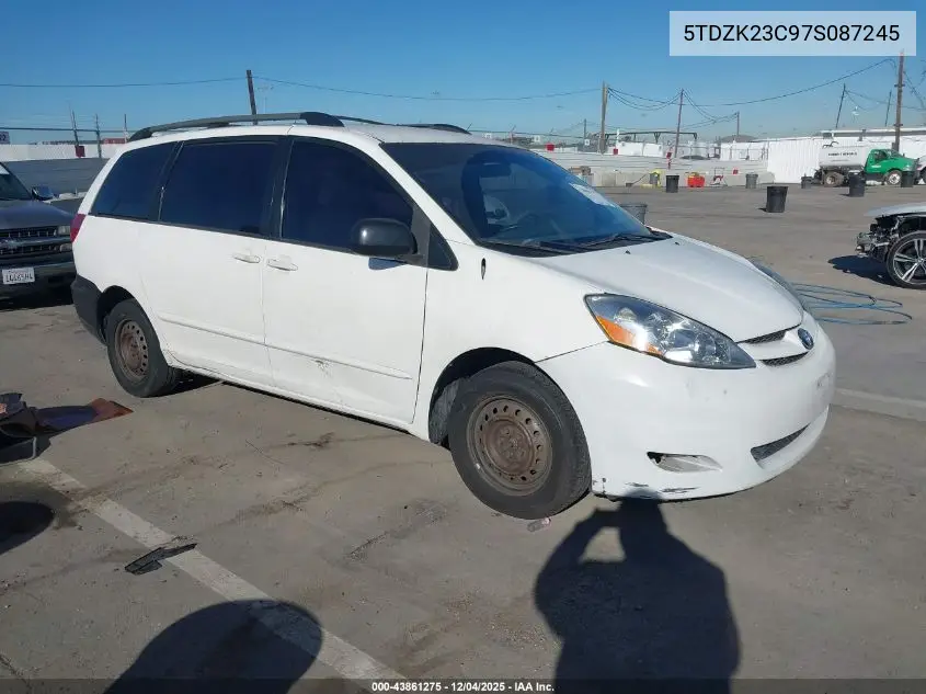 5TDZK23C97S087245 2007 Toyota Sienna Ce
