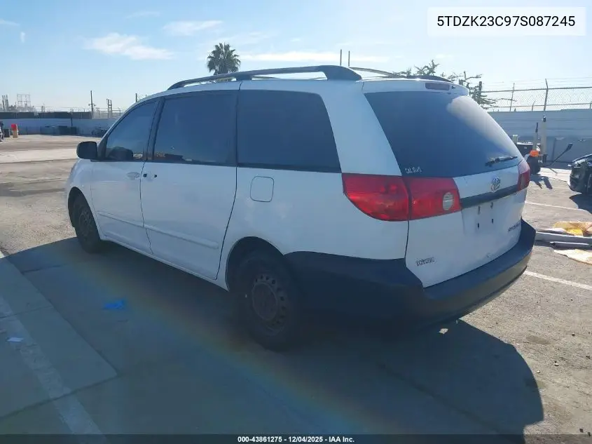 5TDZK23C97S087245 2007 Toyota Sienna Ce