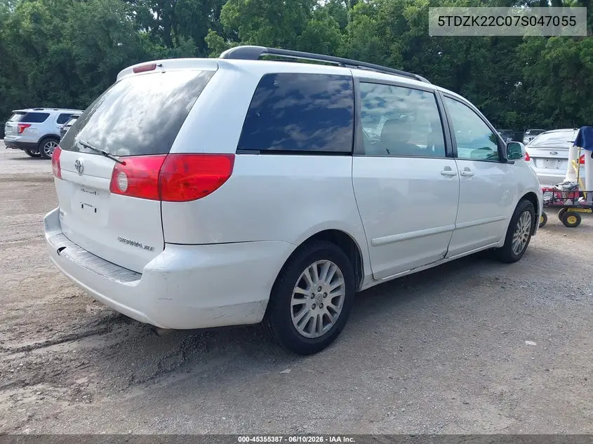2007 Toyota Sienna Xle VIN: 5TDZK22C07S047055 Lot: 45355387