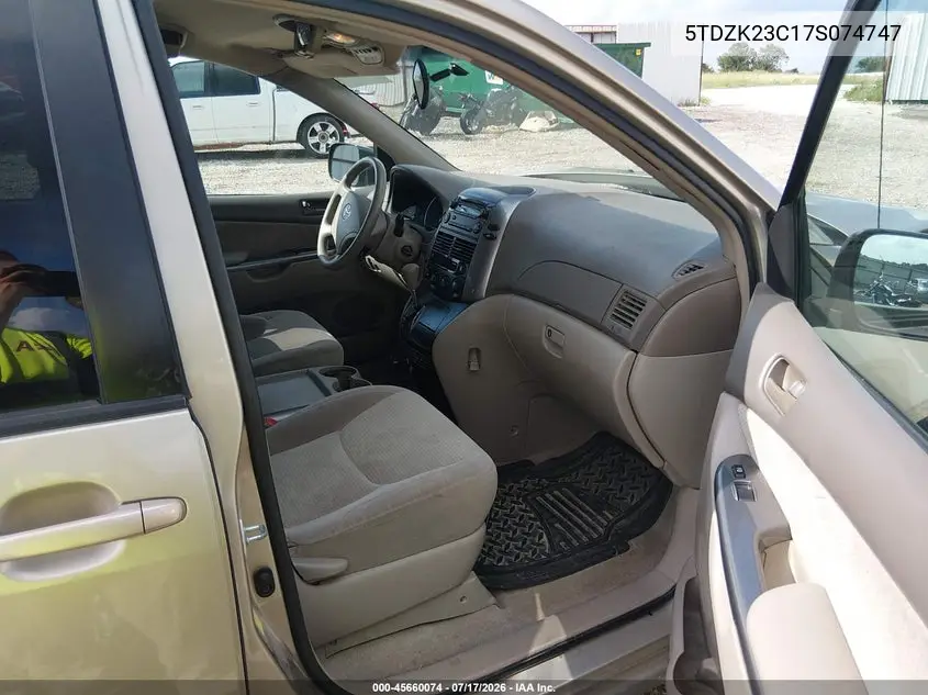 2007 Toyota Sienna Le VIN: 5TDZK23C17S074747 Lot: 45660074